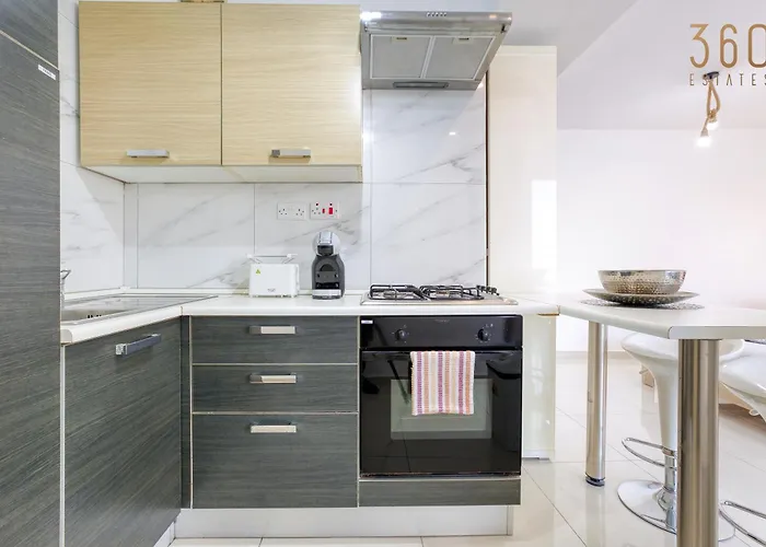 A Lovely Designer With Balcony In St' Julians By 360 Estates Apartment